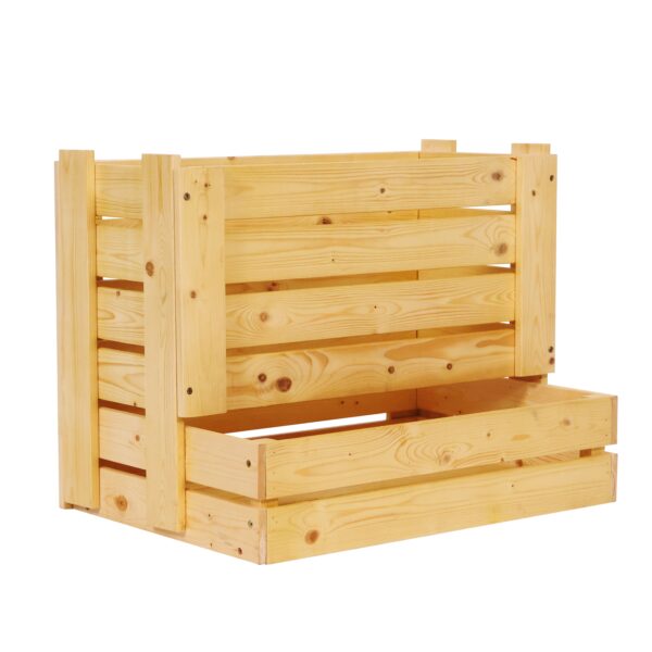 Obstkiste Holz 58 x 38 x 42 cm natur – Bild 3