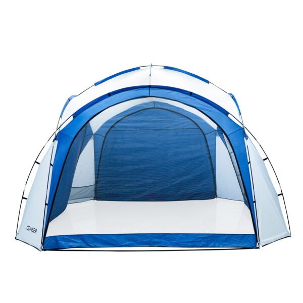 Pavillon LED KAYLA 3.5 x 3.5 m transparent/blau – Bild 2
