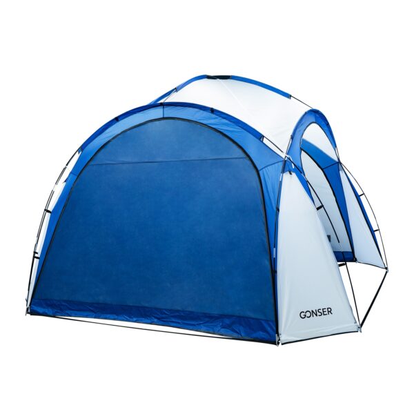 Pavillon LED KAYLA 3.5 x 3.5 m transparent/blau – Bild 5