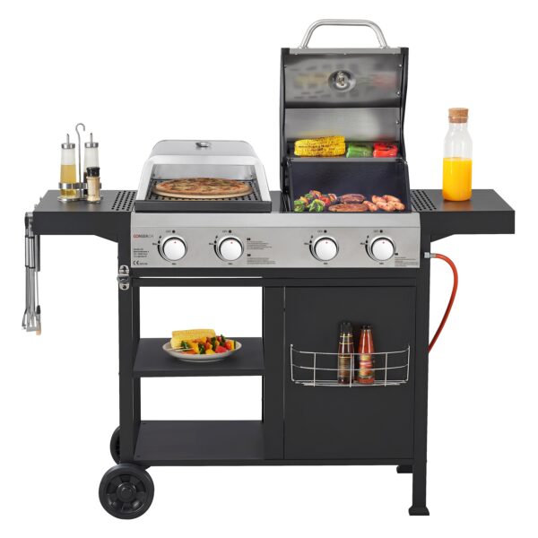 Gasgrill Pizzagrill 4 Brenner – Bild 3