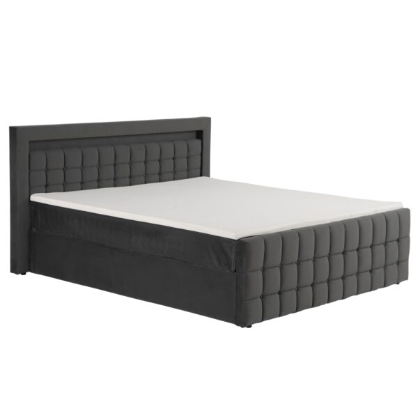 Polsterbett LED BEATA 180 x 200 cm anthrazit – Bild 3