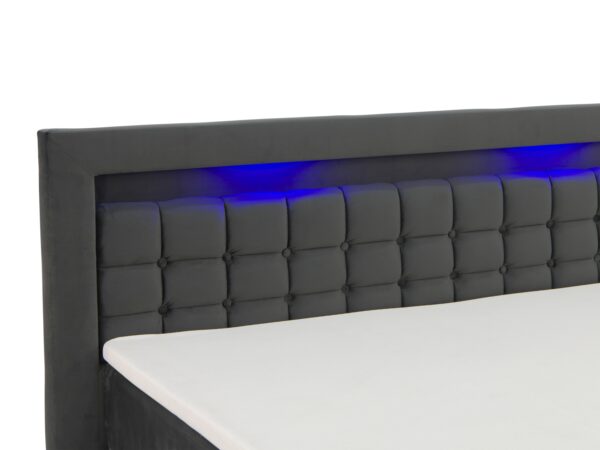 Polsterbett LED BEATA 180 x 200 cm anthrazit – Bild 7