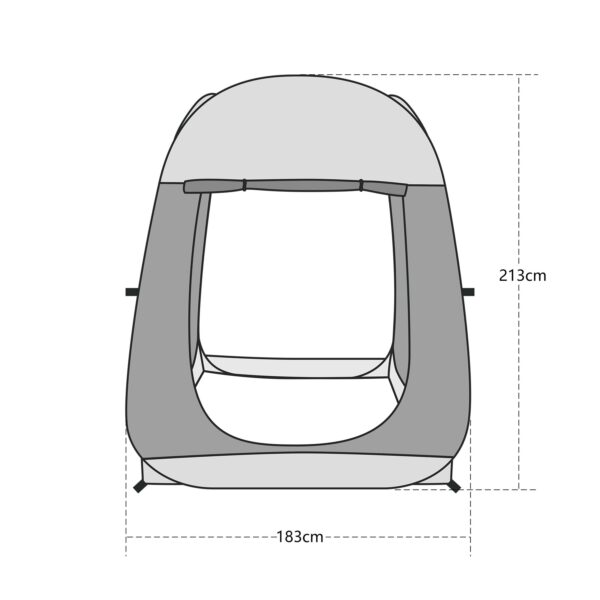 Pop-Up Pavillon LED 2-3 Personen 2 x 2 m transparent/schwarz – Bild 9