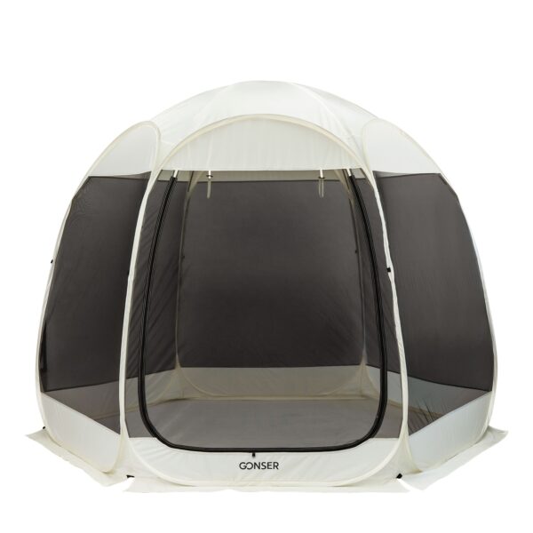 Pop-Up Pavillon LED 4-6 Personen 3 x 2 m transparent/schwarz – Bild 3