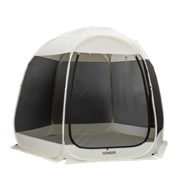 Pop-Up Pavillon LED 4-6 Personen 3 x 2 m transparent/schwarz – Bild 2