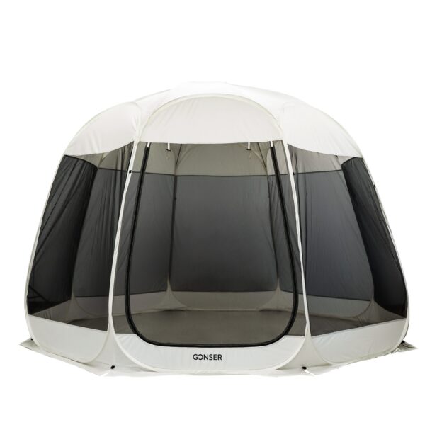 Pop-Up Pavillon LED 8-10 Personen 4 x 3 m transparent/schwarz – Bild 3