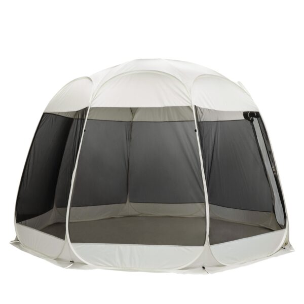 Pop-Up Pavillon LED 8-10 Personen 4 x 3 m transparent/schwarz – Bild 6