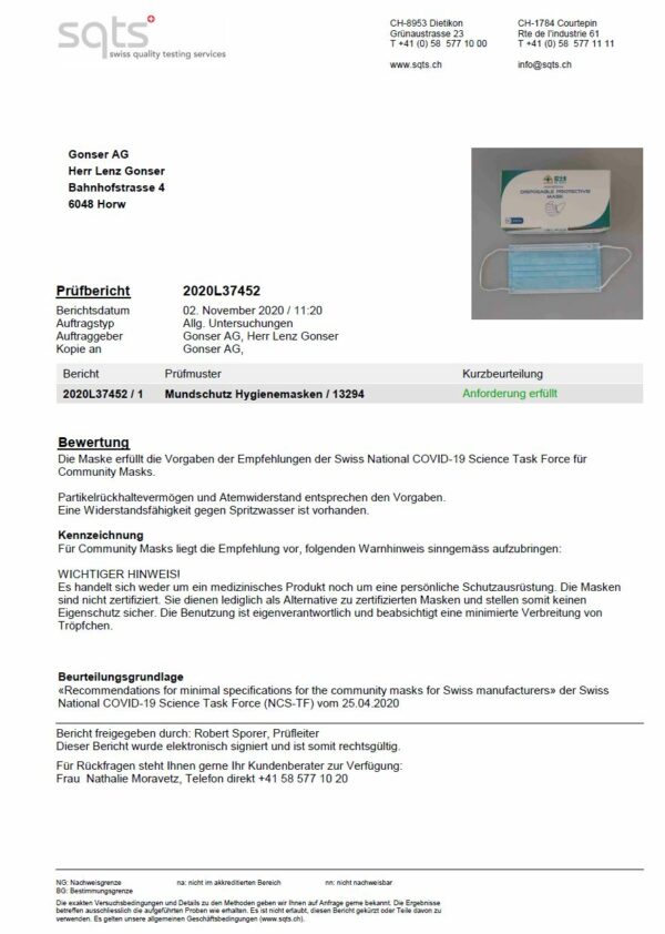 Mundschutz Hygienemasken à 50 Stk. schwarz – Bild 5
