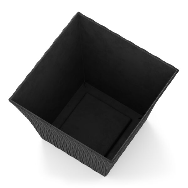 Blumentopf Rattan 38 x 38 x 31 cm 8er Set schwarz – Bild 5