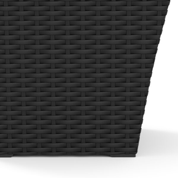 Blumentopf Rattan 38 x 38 x 31 cm 8er Set schwarz – Bild 7