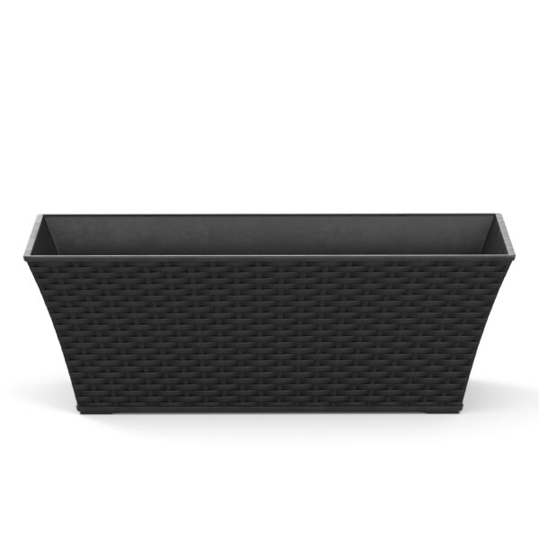 Blumentopf Rattan 61 x 21 x 21 cm 8er Set schwarz – Bild 3