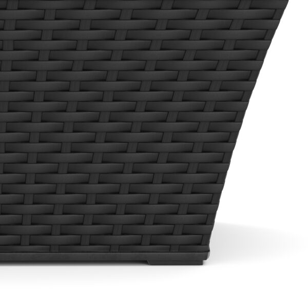 Blumentopf Rattan 61 x 21 x 21 cm 8er Set schwarz – Bild 7