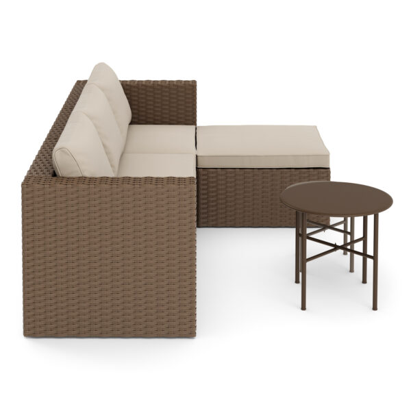 Rattanlounge TUGELA braun/beige – Bild 4