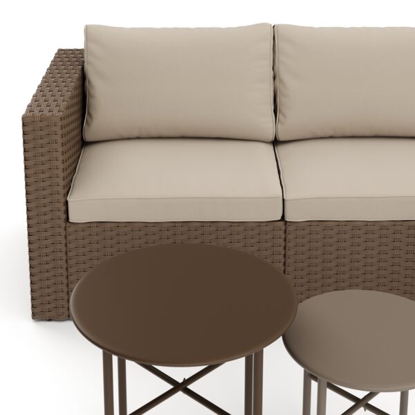 Rattanlounge TUGELA braun/beige – Bild 6