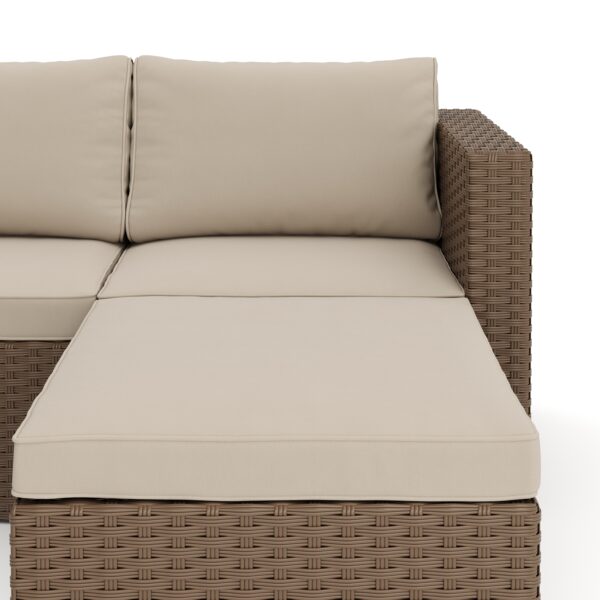 Rattanlounge TUGELA braun/beige – Bild 7
