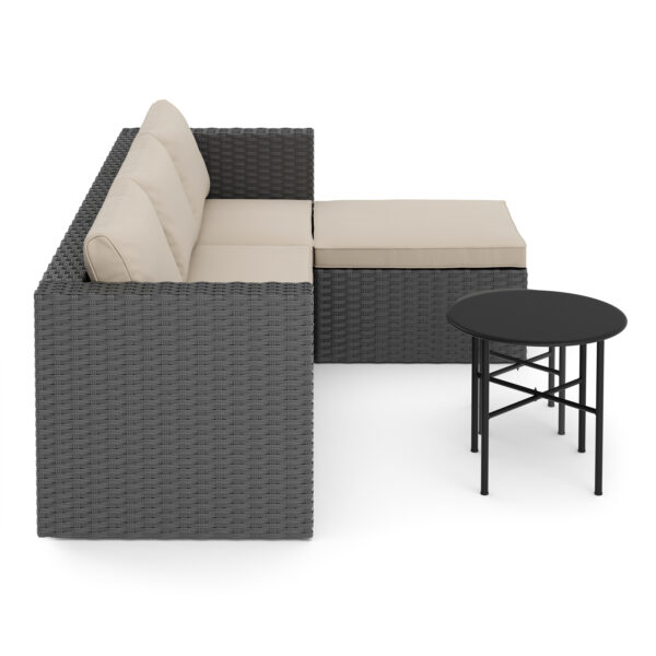 Rattanlounge TUGELA grau/beige – Bild 4