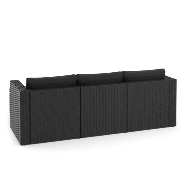 Rattanlounge TUGELA schwarz/anthrazit – Bild 5