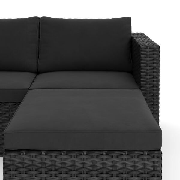 Rattanlounge TUGELA schwarz/anthrazit – Bild 7