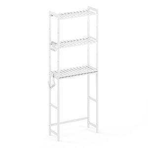 Toilettenregal Bambus 63 x 26 x 163 cm weiss
