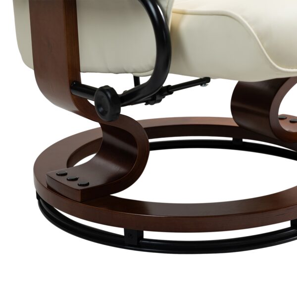 Relaxsessel Leder VITALII mit Hocker beige – Bild 9