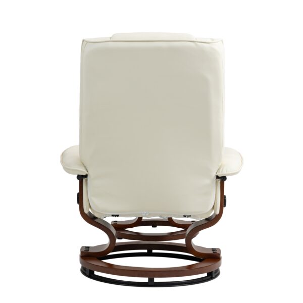 Relaxsessel Leder VITALII mit Hocker beige – Bild 7