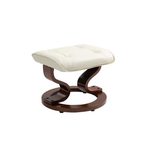 Relaxsessel Leder VITALII mit Hocker beige – Bild 10