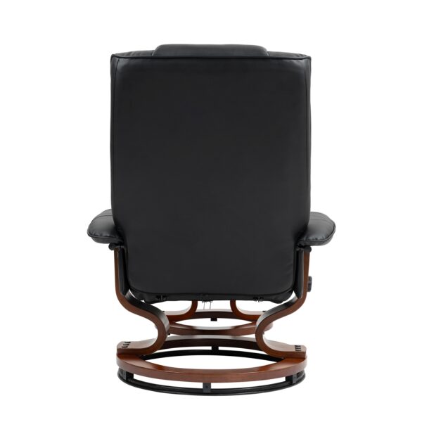 Relaxsessel Leder VITALII mit Hocker schwarz – Bild 6