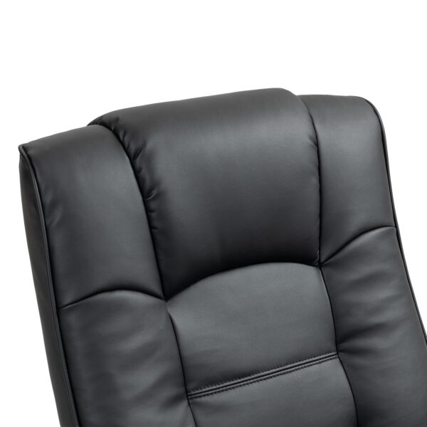 Relaxsessel Leder VITALII mit Hocker schwarz – Bild 7