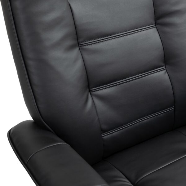 Relaxsessel Leder VITALII mit Hocker schwarz – Bild 8