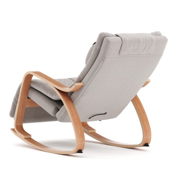Schaukelstuhl JADEN mit Massagefunktion beige/natur – Bild 5