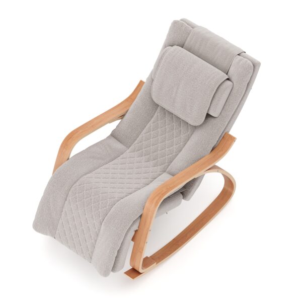 Schaukelstuhl JADEN mit Massagefunktion beige/natur – Bild 4