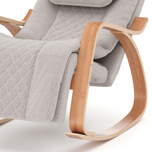 Schaukelstuhl JADEN mit Massagefunktion beige/natur – Bild 7