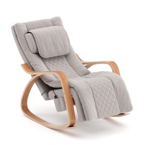 Schaukelstuhl JADEN mit Massagefunktion beige/natur