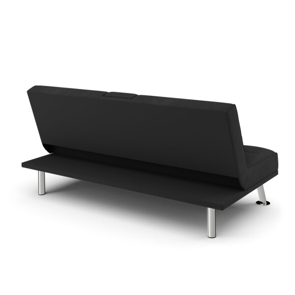 Schlafsofa POLLY mit Getränkehalter schwarz – Bild 7