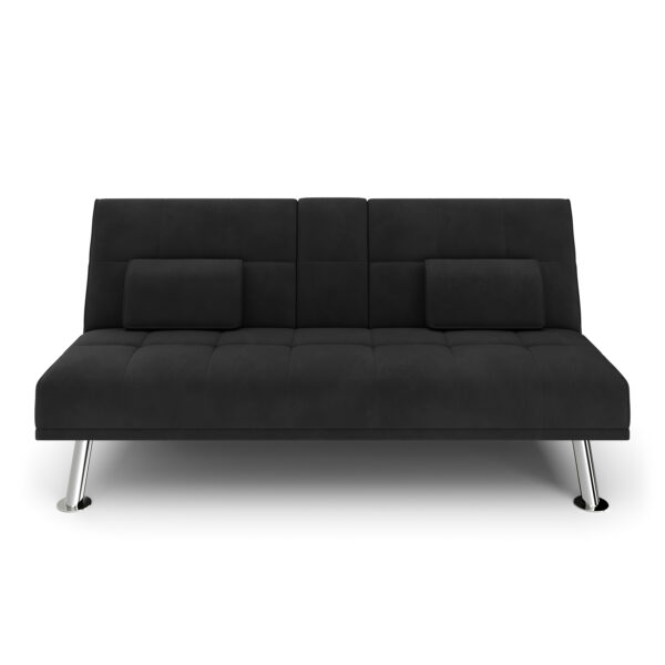 Schlafsofa POLLY mit Getränkehalter schwarz – Bild 5
