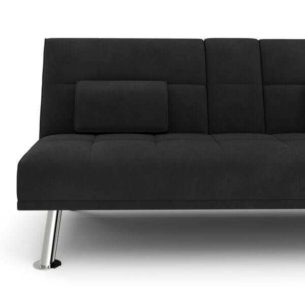 Schlafsofa POLLY mit Getränkehalter schwarz – Bild 8
