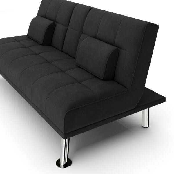 Schlafsofa POLLY mit Getränkehalter schwarz – Bild 9