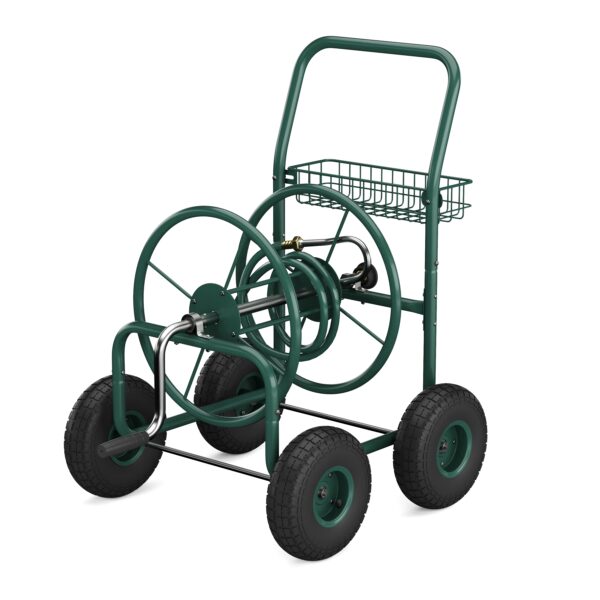 Schlauchwagen Stahl grün – Bild 2