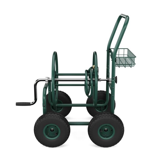 Schlauchwagen Stahl grün – Bild 4