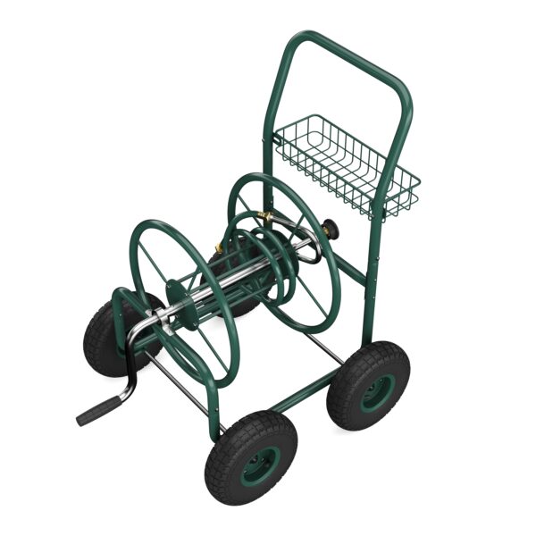 Schlauchwagen Stahl grün – Bild 3
