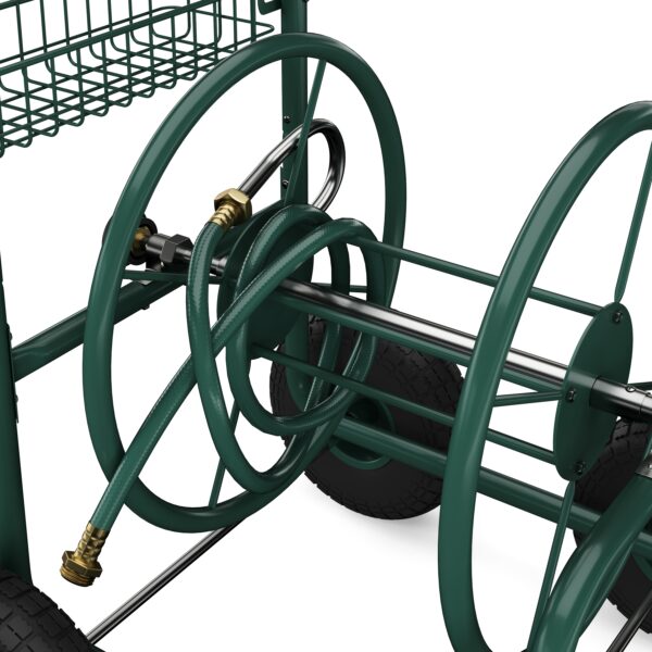Schlauchwagen Stahl grün – Bild 7