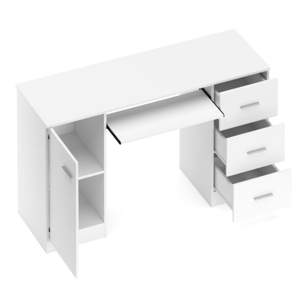 Schreibtisch ANTARES 136 x 45 cm weiss – Bild 3