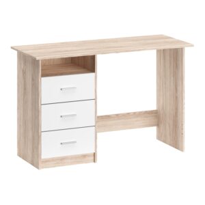Schreibtisch CANOPUS 120 x 48 cm hellbraun/weiss