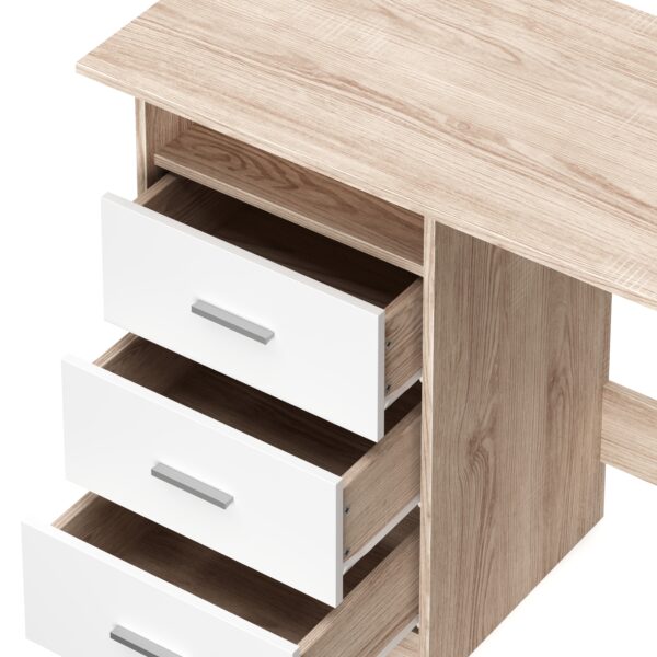 Schreibtisch CANOPUS 120 x 48 cm hellbraun/weiss – Bild 7