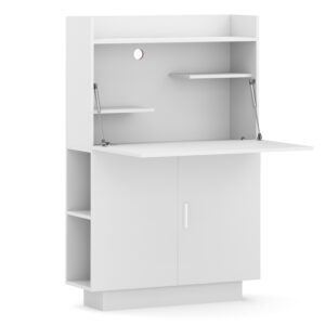Schreibtisch Sekretär weiss KAIRO 85 x 27 x 128 cm