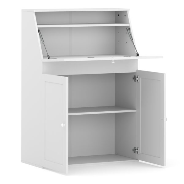 Schreibtisch Sekretär weiss NAIROBI 82 x 117 cm – Bild 3
