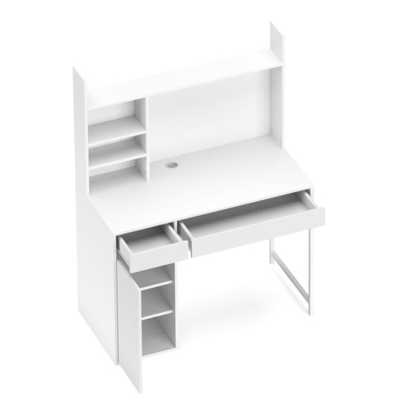 Schreibtisch EMIL 105 x 50 x 140 cm weiss – Bild 4