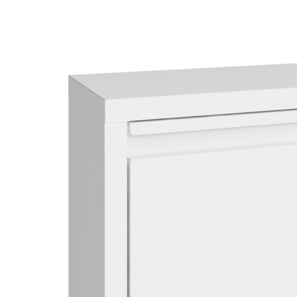 Schuhschrank Metall ROMEO 50 x 136 cm weiss – Bild 7