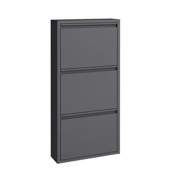 Schuhschrank Metall ROMEO 50 x 103 cm grau