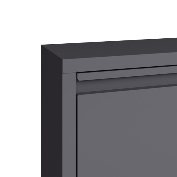 Schuhschrank Metall ROMEO 50 x 103 cm grau – Bild 7